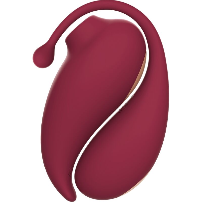 ADRIEN LASTIC - INSPIRATION SUCCIONADOR CLÍTORIS + HUEVO VIBRADOR ROJO - APP GRATUITA