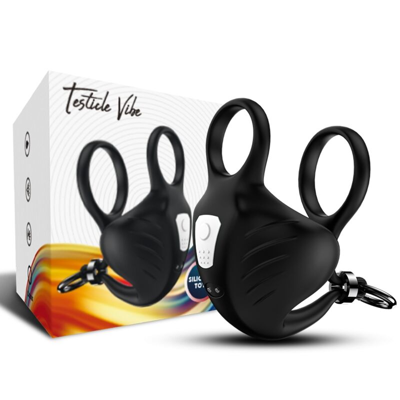 ARMONY - MANTA ANILLO VIBRADOR TESTÍCULOS NEGRO
