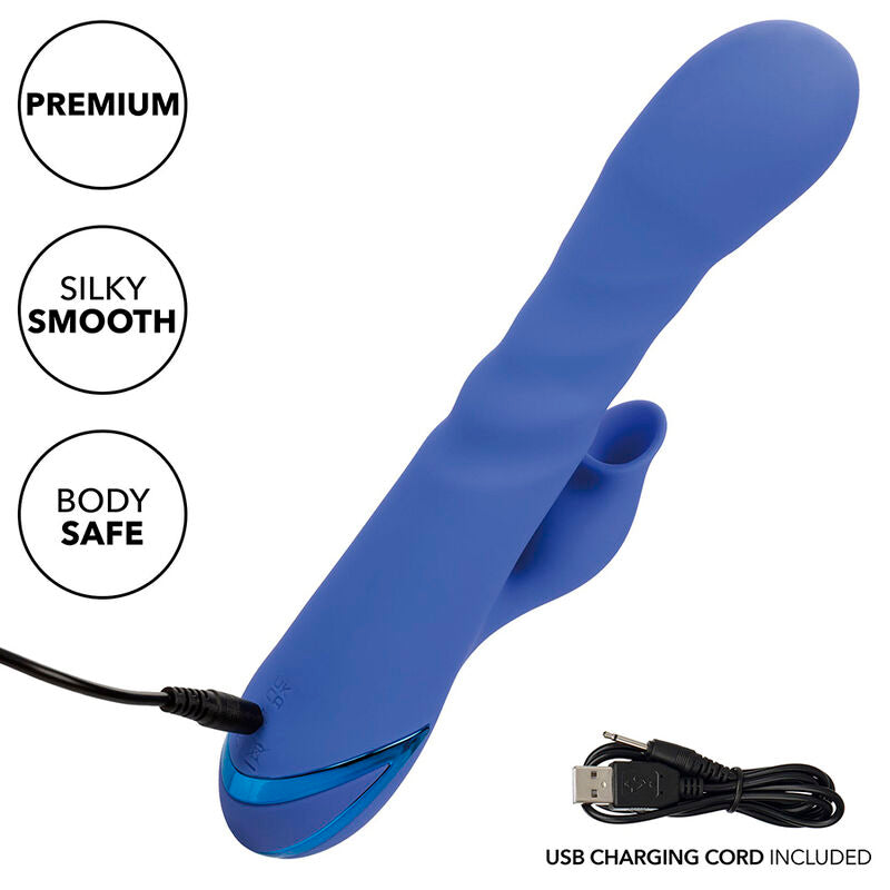 CALEXOTICS - L.A LOVE VIBRADOR & SUCCIONADOR AZUL BY CALIFORNIA DREAMING