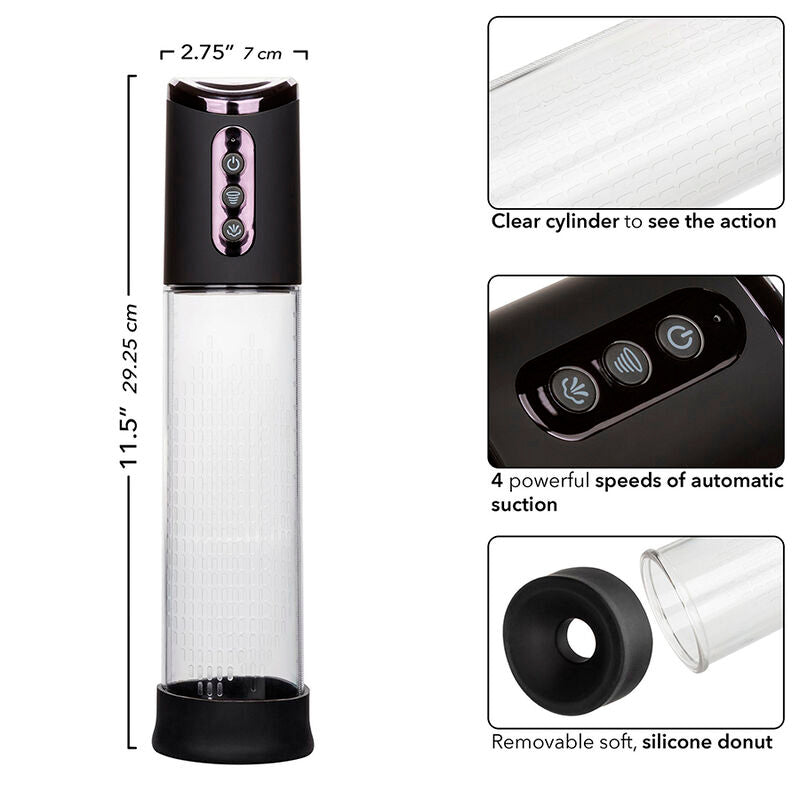 CALEXOTICS - PEAK BOMBA ONDAS ESTIMULADORASA 4 VELOCIDADES NEGRO