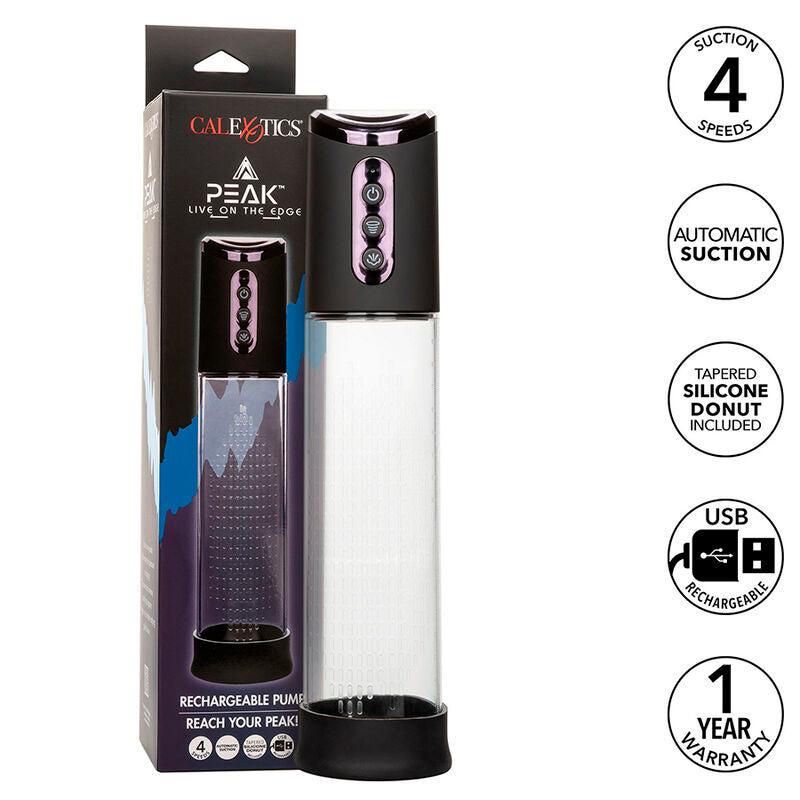 CALEXOTICS - PEAK BOMBA ONDAS ESTIMULADORASA 4 VELOCIDADES NEGRO