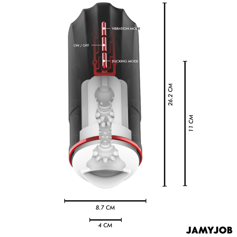 JAMYJOB - MEGABITE MASTURBADOR BOCA AUTOMTICO 5 MODOS ONDAS ESTIMULADORAS Y VIBRACIÓN