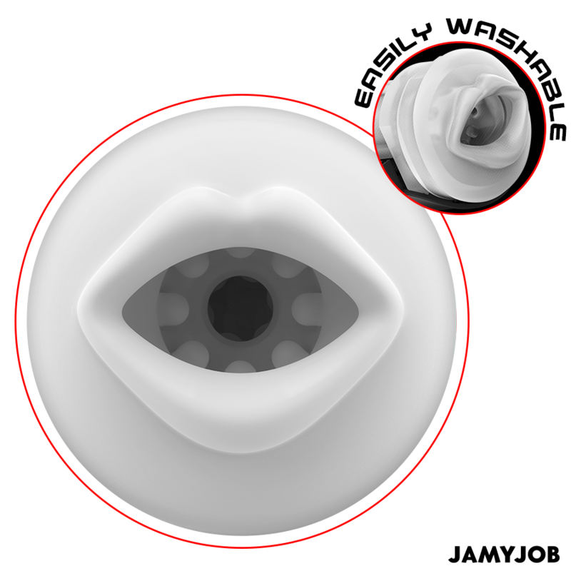 JAMYJOB - MEGABITE MASTURBADOR BOCA AUTOMTICO 5 MODOS ONDAS ESTIMULADORAS Y VIBRACIÓN
