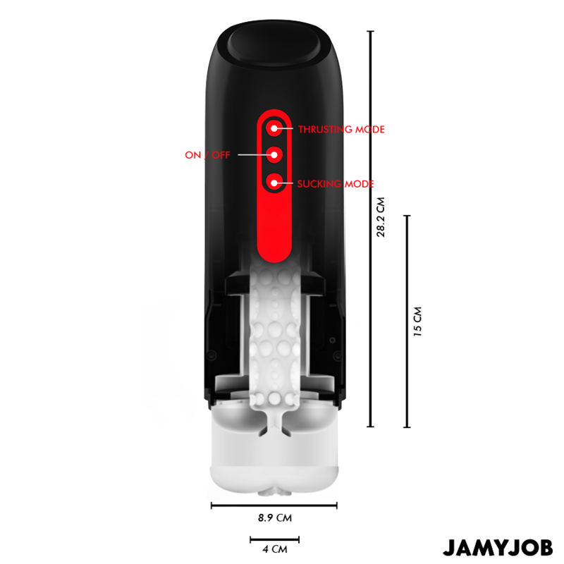JAMYJOB - PHANTOM MASTURBADOR VAGINA AUTOMTICO 5 MODOS ONDAS ESTIMULADORAS Y EMPUJE