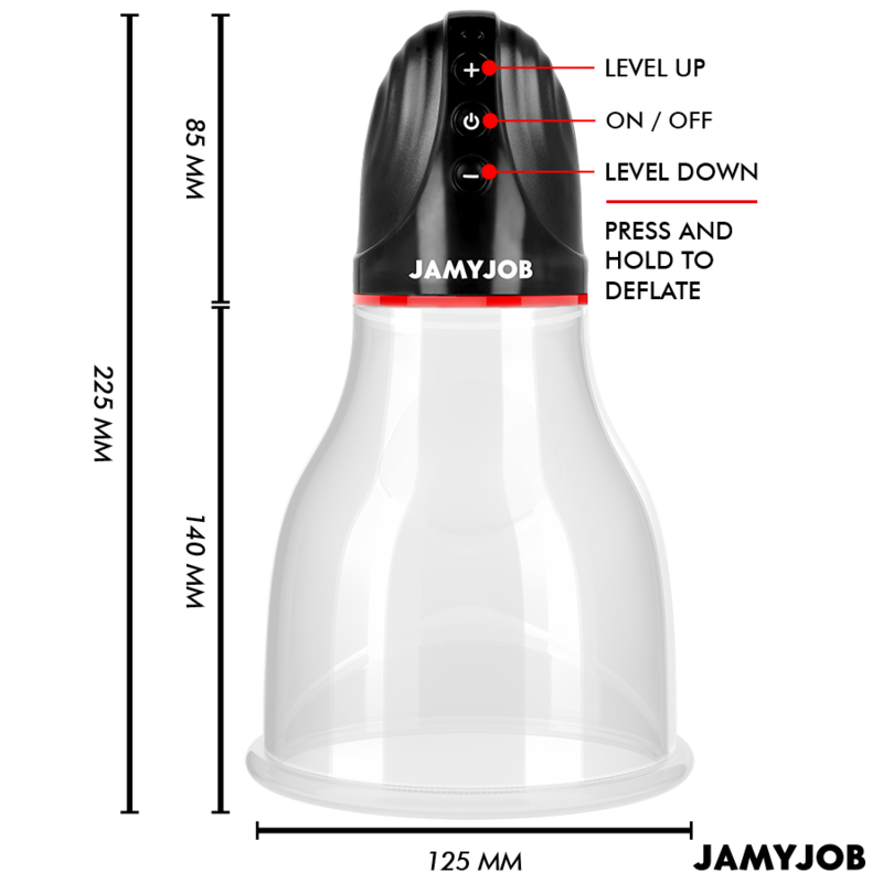 JAMYJOB - XPAND LITE BOMBA AUTOMTICA DE TESTÍCULOS 3 NIVELES DE ONDAS ESTIMULADORAS GRIS