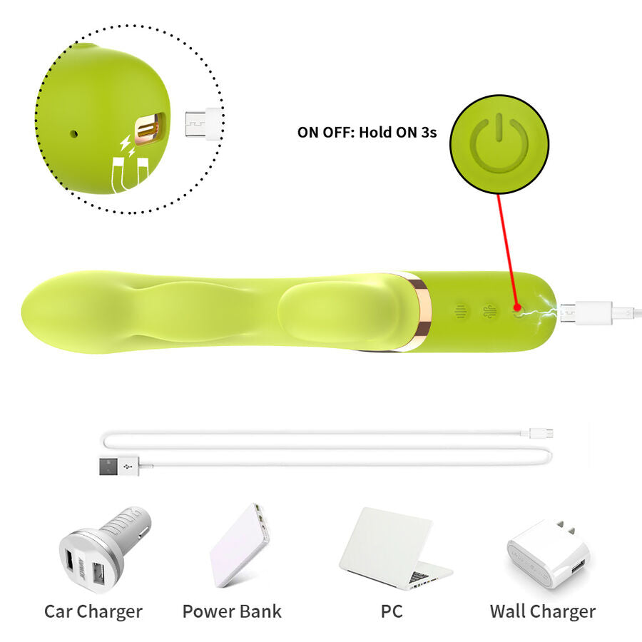 ARMONY - VIBRADOR ESTIMULADOR PUNTO A INFLABLE VERDE