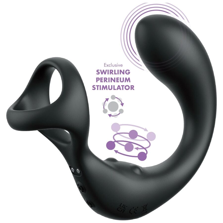 MASAJEADOR DE PRÓSTATA CON ANILLO VIBRADOR Y CONTROL REMOTO