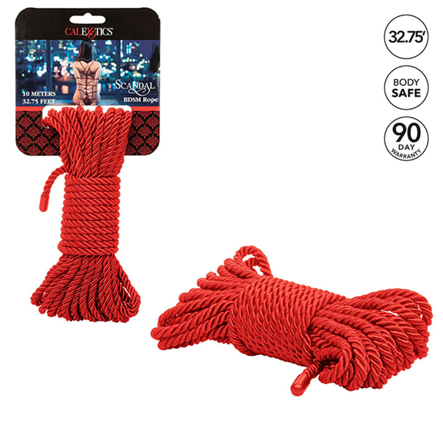 CALEXOTICS - SCANDAL CUERDA BDSM ROJA 10 M