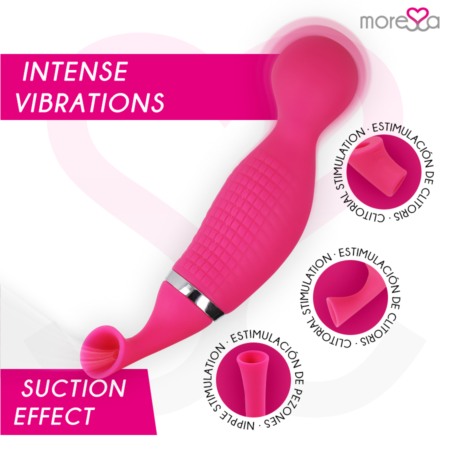 MORESSA - KIRK DUO ONDAS ESTIMULADORAS + MASAJEADOR MULTI PRESTACIONES PREMIUM SILICONE RECARGABLE