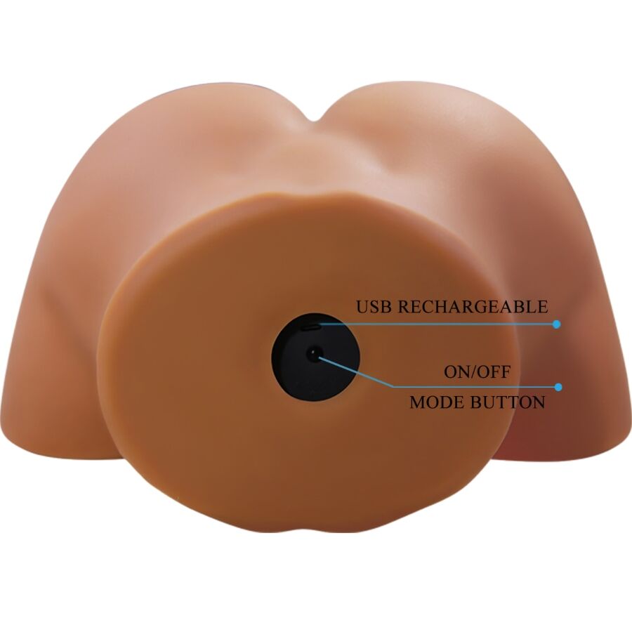 CRAZY BULL - SOPHIA TRASERO FEMENINO REALISTA VIBRADOR & SUCCIONADOR CON SONIDO 5.5 KG
