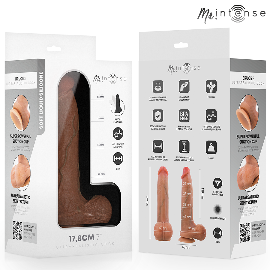MR INTENSE - BRUCE S DILDO SILICONA 17.8 CM -Ø- 4 CM