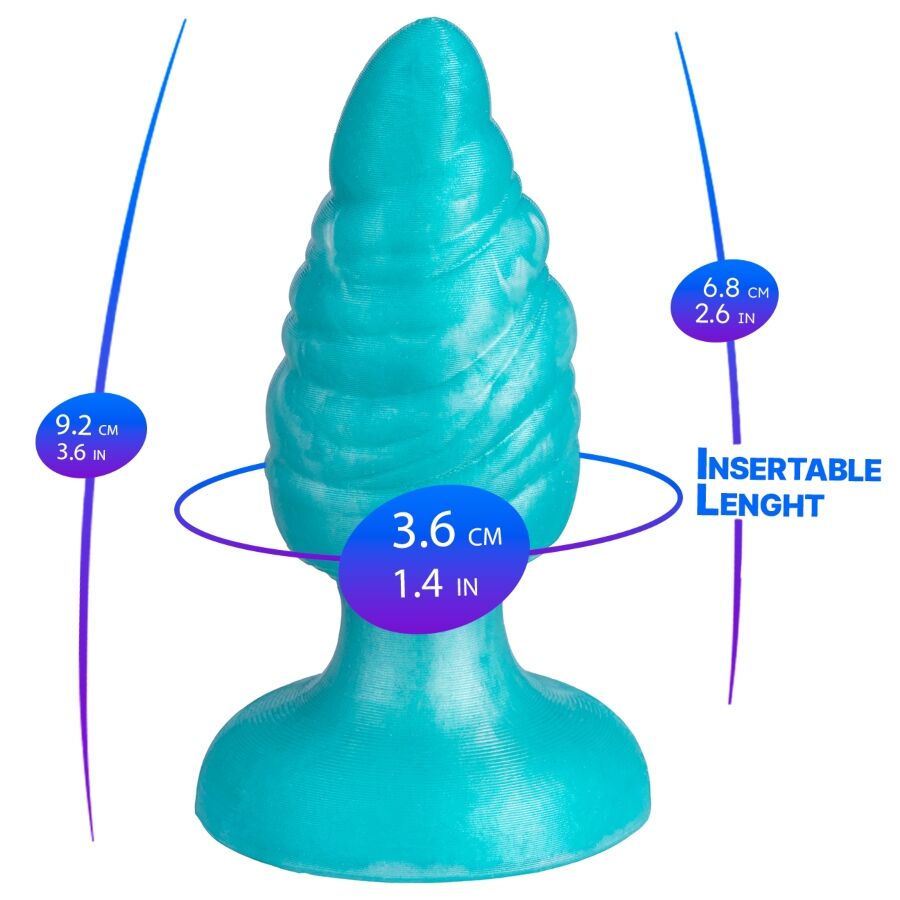 SILEXD - MELTY PLUG ANAL FANTASY SILICONA LIQUIDA TERMOREACTIVO AZUL CELESTE 9.2 CM