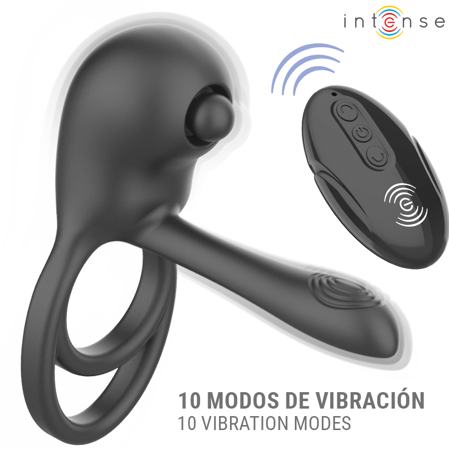 INTENSE - SPIKE ANILLO VIBRADOR PARA PENE CON CONTROL REMOTO