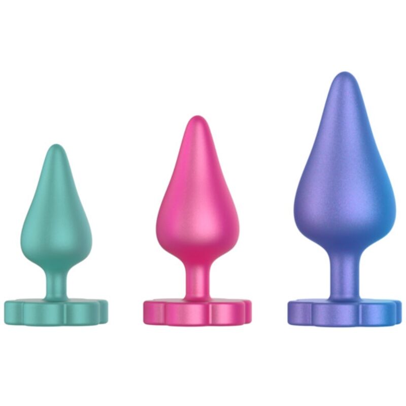 ROMP - LUSTER KIT DE ENTRENAMIENTO ANAL S/M/L CON BASE EN FORMA DE FLOR
