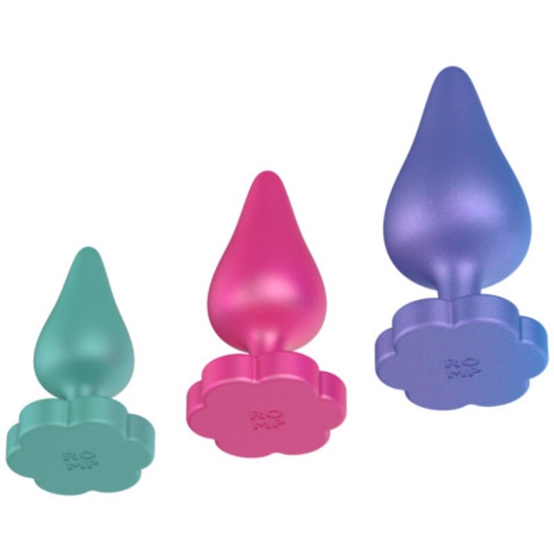 ROMP - LUSTER KIT DE ENTRENAMIENTO ANAL S/M/L CON BASE EN FORMA DE FLOR