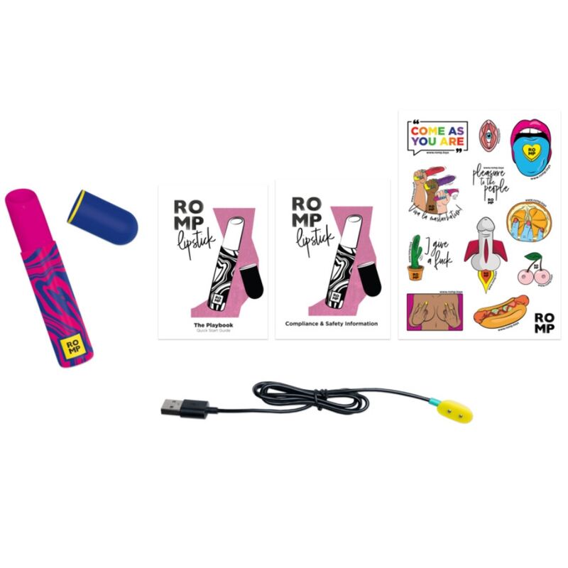 ROMP - LIPSTICK ESTIMULADOR DE CLÍTORIS PINTALABIOS 7 NIVELES