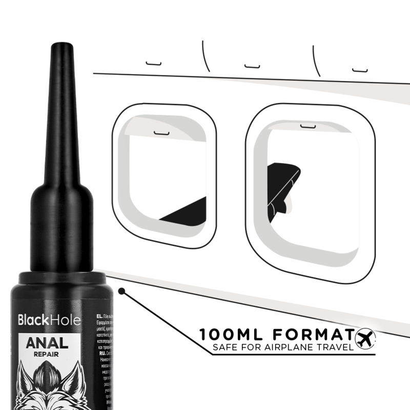 BLACK HOLE - APLICADOR DE LUBRICANTE ANAL TALLA L 100 ML