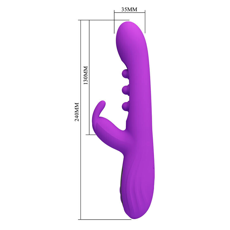 PRETTY LOVE - SABIEN VIBRADOR RABBIT CON ESTIMULACIÓN POR GOLPETEOS Y LED MORADO