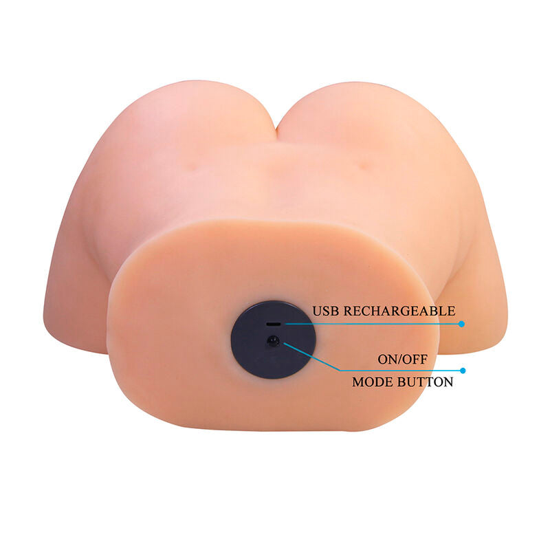 CRAZY BULL - LIORA MASTURBADOR VAGINAL Y ANAL DOBLE XXL CON VIBRACIÓN