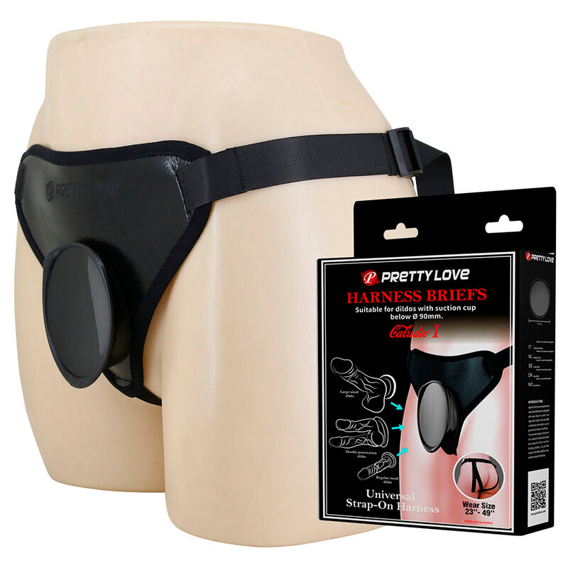 PRETTY LOVE - ARNÉS STRAP-ON UNIVERSAL NEGRO
