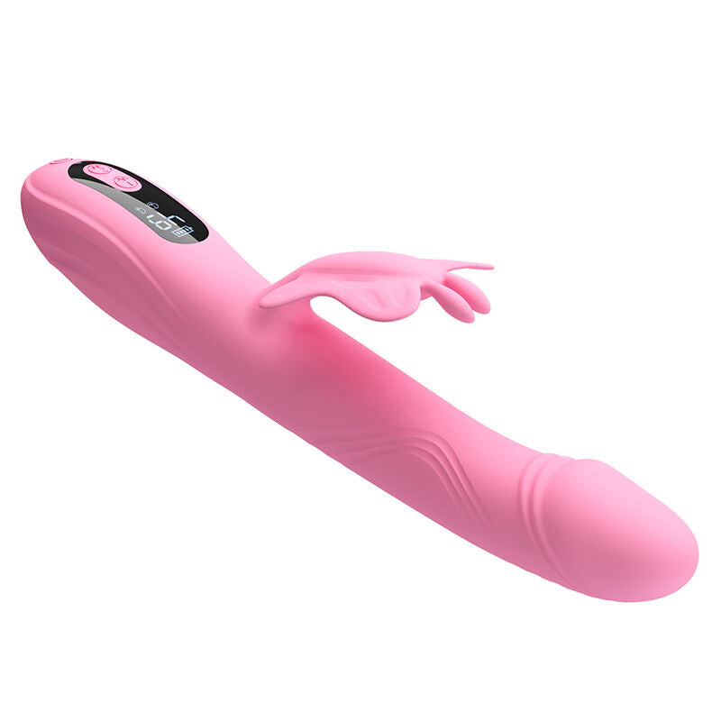 PRETTY LOVE - BELLA VIBRADOR RABBIT CON ESTIMULACIÓN MARIPOSA Y LED ROSA