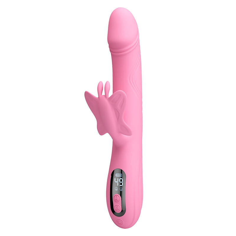 PRETTY LOVE - BELLA VIBRADOR RABBIT CON ESTIMULACIÓN MARIPOSA Y LED ROSA