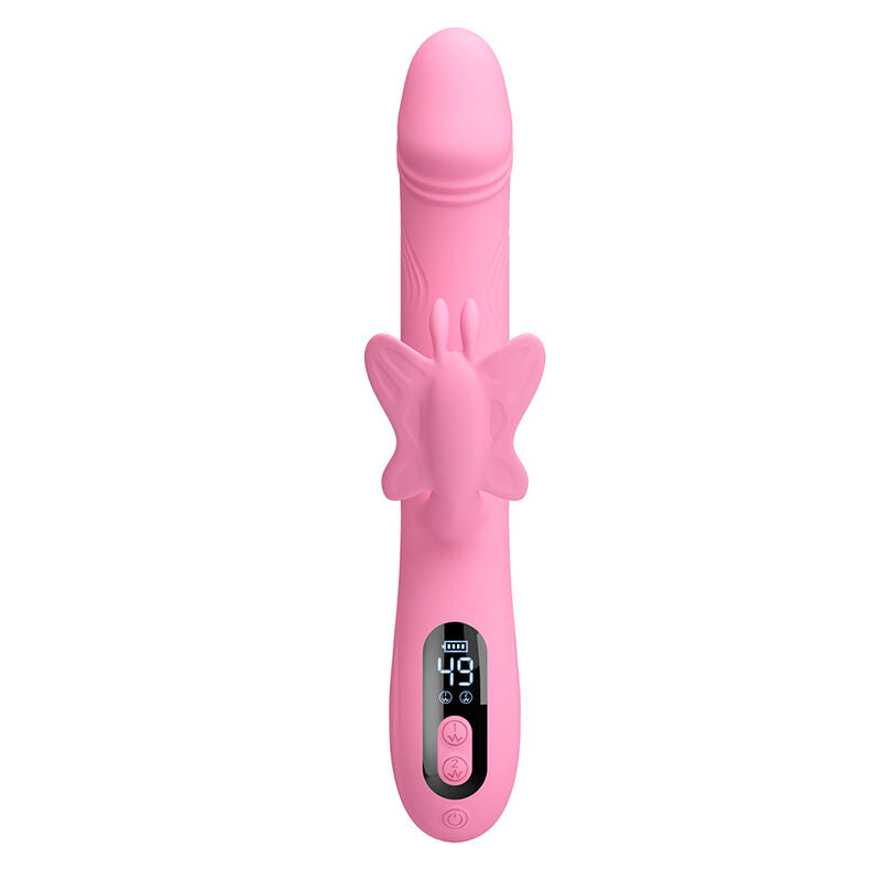 PRETTY LOVE - BELLA VIBRADOR RABBIT CON ESTIMULACIÓN MARIPOSA Y LED ROSA
