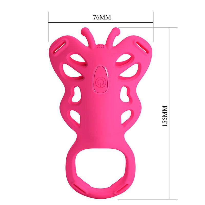 PRETTY LOVE - BUTTERFLY MASAJEADOR TANGA APP CONTROL ROSA