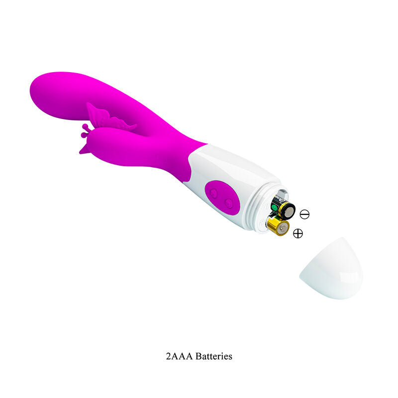 PRETTY LOVE - BUTTERFLY KISS VIBRADOR RABBIT 30 FUNCIONES MORADO