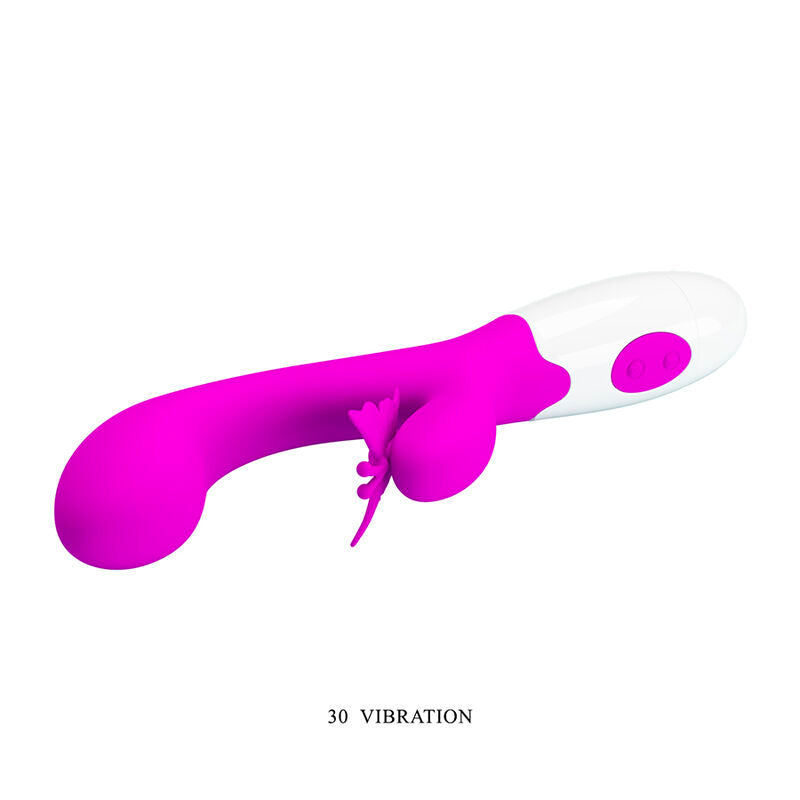 PRETTY LOVE - BUTTERFLY KISS VIBRADOR RABBIT 30 FUNCIONES MORADO
