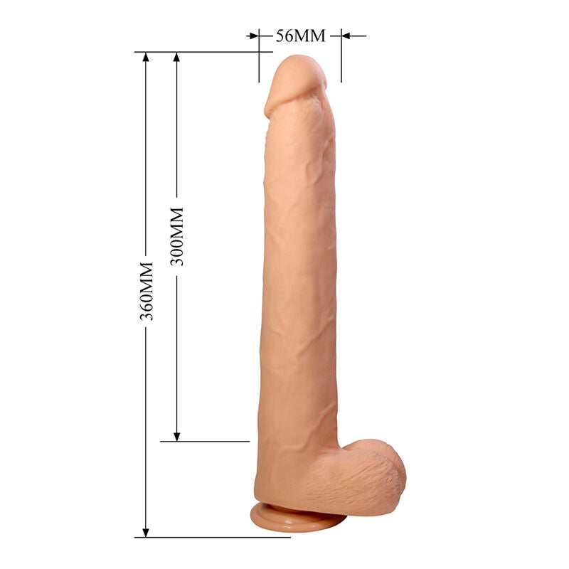 PRETTY LOVE - DANY DILDO REALÍSTICO FLEXIBLE CON VENTOSA 36 CM -Ø- 5,6 CM