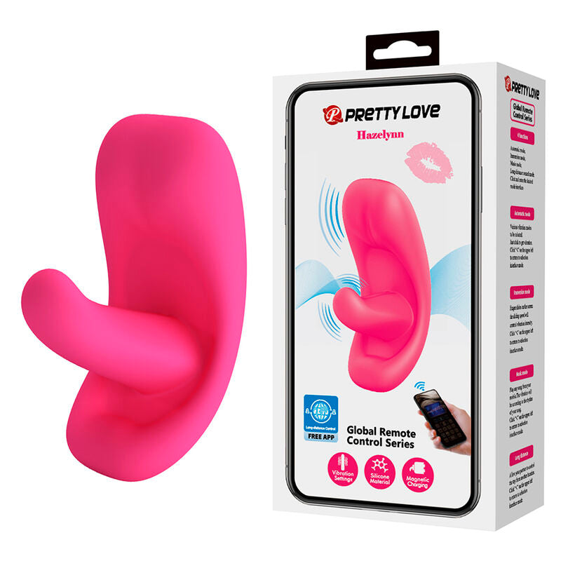 PRETTY LOVE - HAZELYNN MASAJEADOR APP CONTROL 12 FUNCIONES ROSA