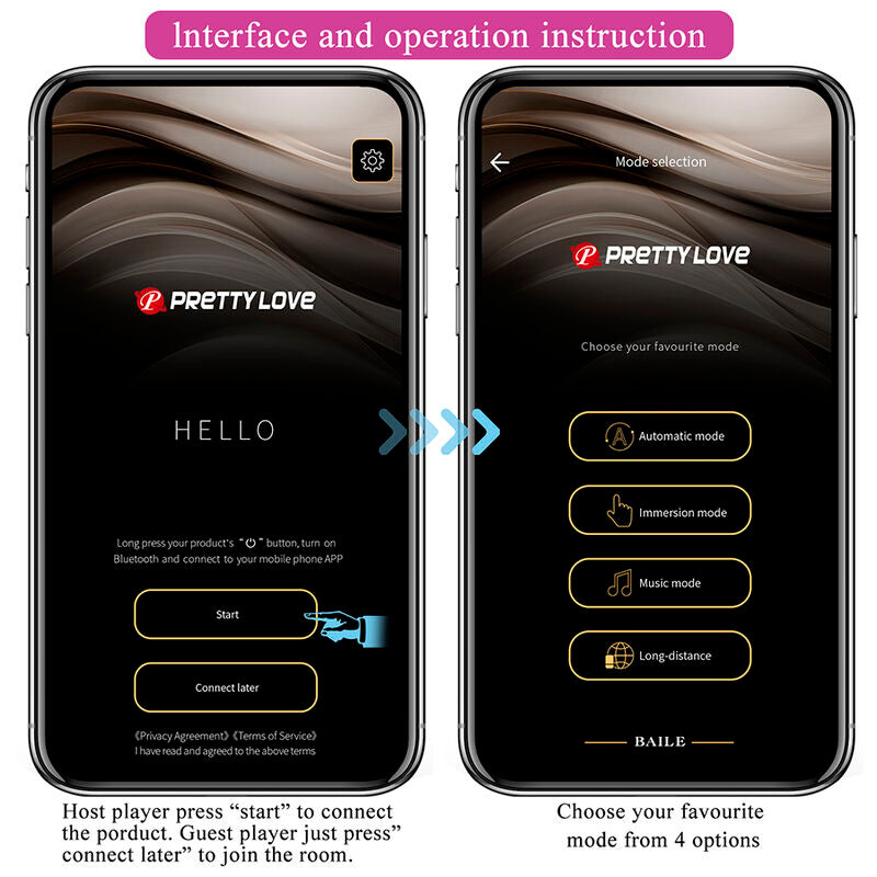PRETTY LOVE - HAZELYNN MASAJEADOR APP CONTROL 12 FUNCIONES ROSA
