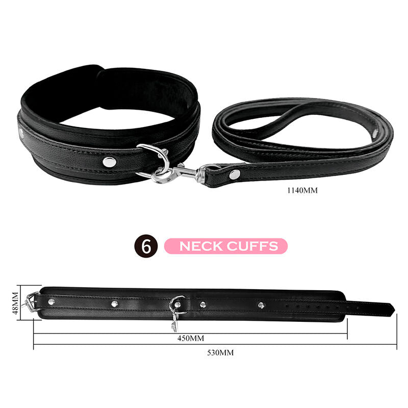 PRETTY LOVE - KIT BDSM 8 PIEZAS NEGRO