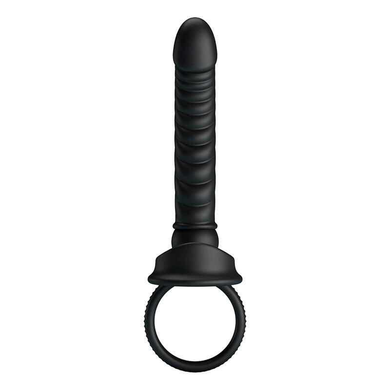 PRETTY LOVE - MERRITT VIBRADOR ANAL CON ANILLO Y VIBRACIÓN NEGRO