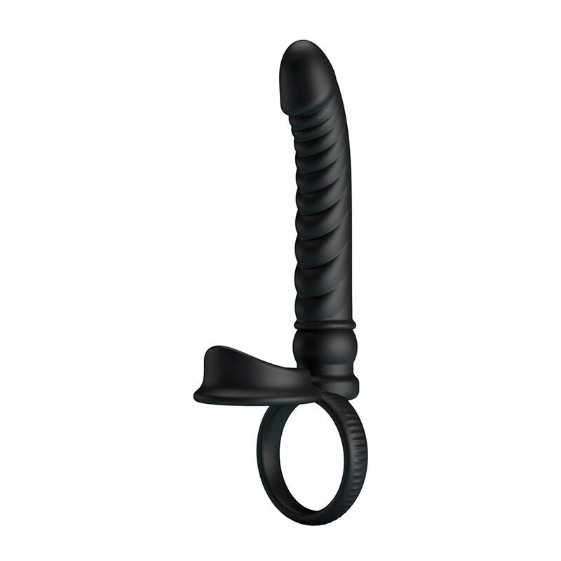 PRETTY LOVE - MERRITT VIBRADOR ANAL CON ANILLO Y VIBRACIÓN NEGRO
