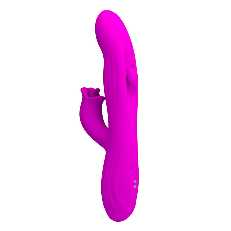 PRETTY LOVE - YALANDA VIBRADOR RABBIT OSCILANTE CON PANTALLA LED MORADO