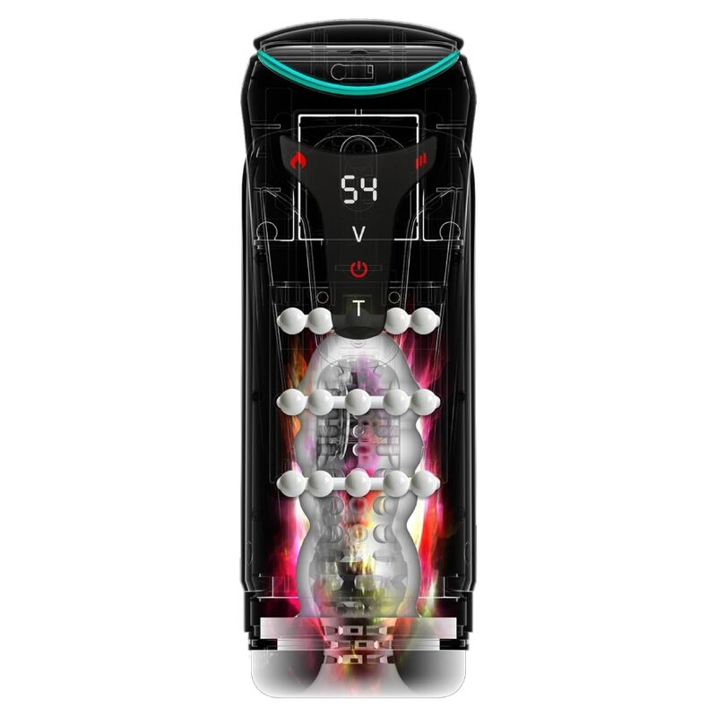 PDX ELITE - MASTURBADOR AUTOMÁTICO MOTO-BATOR PRO THRUSTING STROKER VIBRADOR Y CALOR 26.5 CM