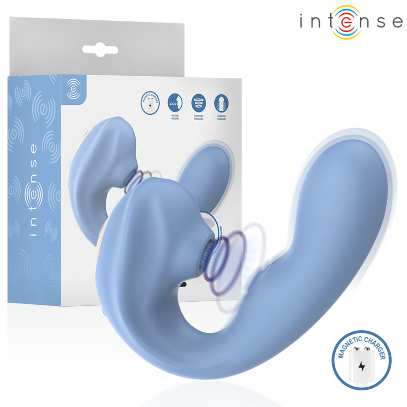INTENSE - GINA ESTIMULADOR DE CLÍTORIS MULTIFUNCIÓN AZUL
