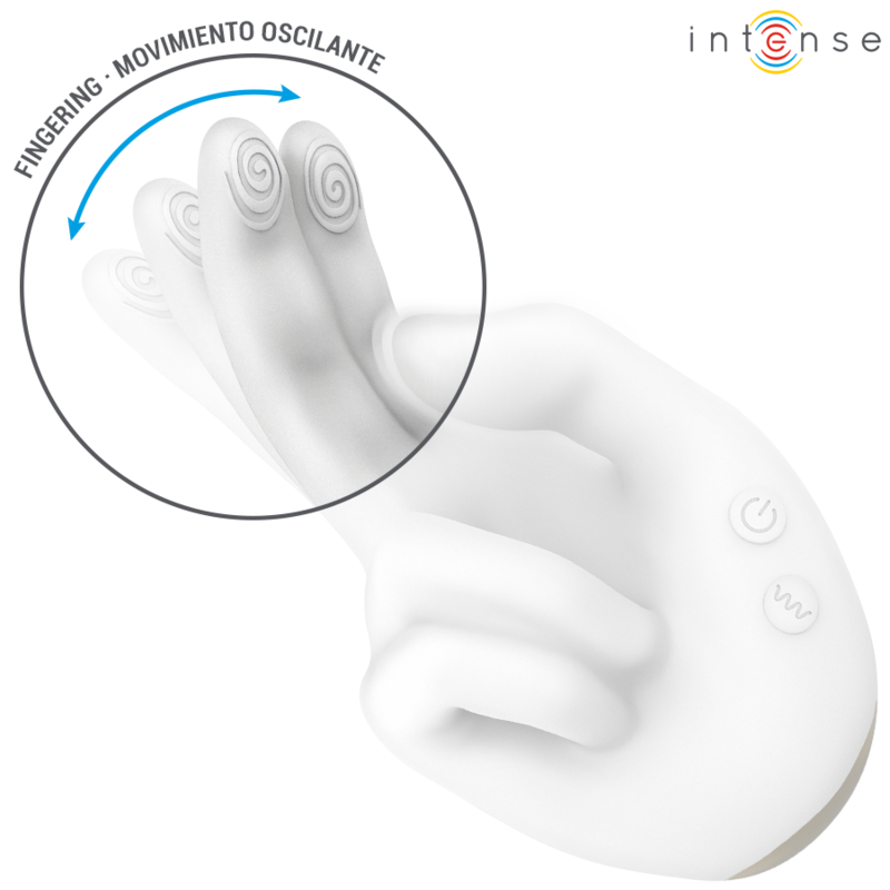 INTENSE - JIMMY ESTIMULADOR MULTIFUNCIÓN CON FORMA DE MANO, VIBRACIÓN Y CALOR