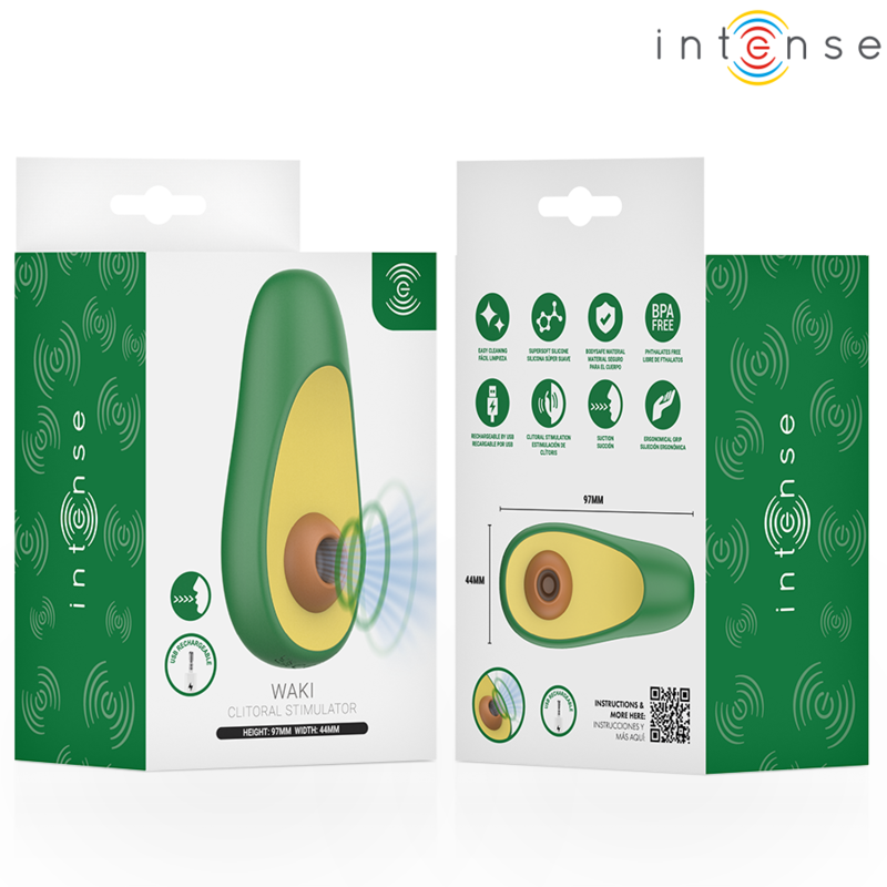 INTENSE - WAKI ESTIMULADOR SUCCIONADOR DE CLÍTORIS AGUACATE