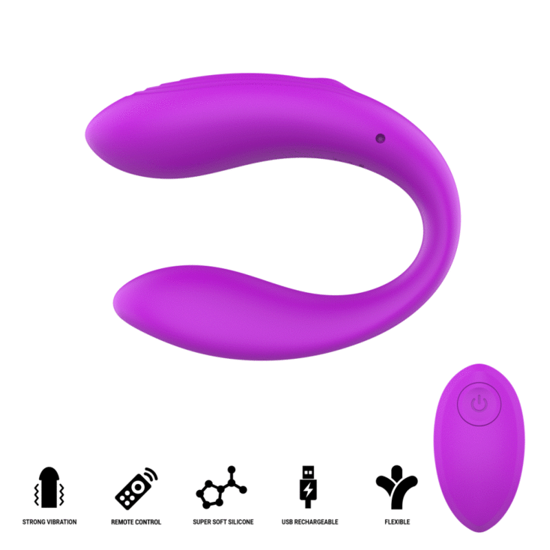 INTENSE - NORA ESTIMULADOR DE PINZA CON VIBRACIÓN MORADO