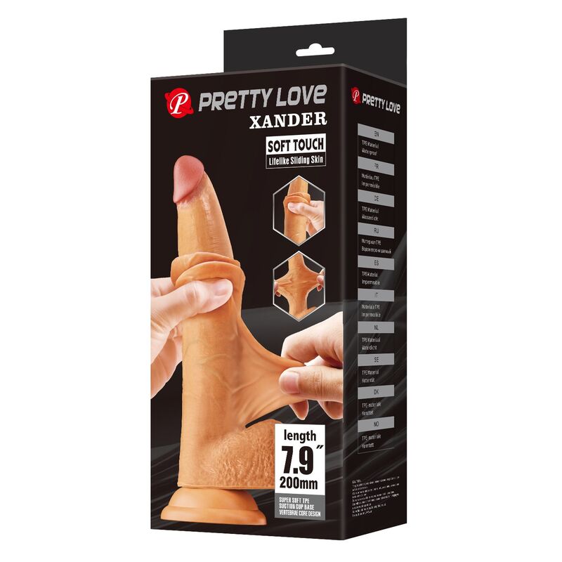 PRETTY LOVE - XANDER DILDO REALÍSTICO 20 CM Ø 5 CM COLOR NATURAL