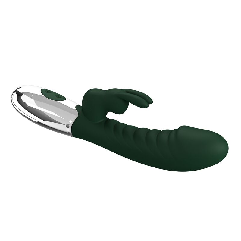 PRETTY LOVE - VIBRADOR RABBIT NAUGHTY BUNNY 30 FUNCIONES RECARGABLE USB VERDE