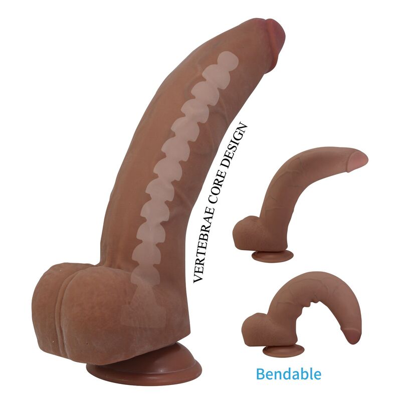 PRETTY LOVE - ULRIC DILDO REALÍSTICO FLEXIBLE 26 CM Ø 5,5 CM TPE MARRÓN