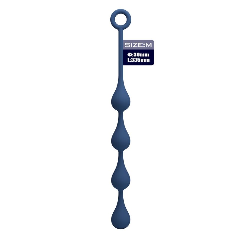 MR PLAY - BOLAS ANALES SILICONA AZUL TALLA M 33 CM