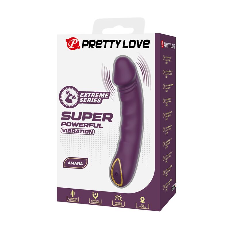 PRETTY LOVE - AMARA VIBRADOR RECARGABLE 10 FUNCIONES MORADO