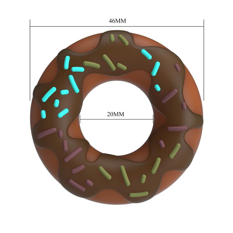 PRETTY LOVE - ANILLO PARA PENE SUPER DONUT MARRÓN