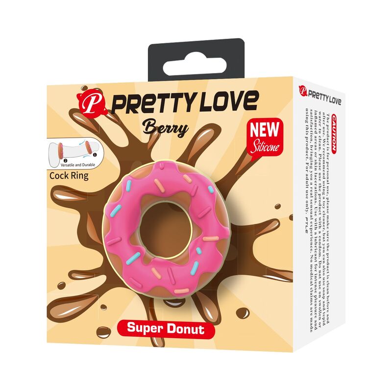PRETTY LOVE - ANILLO PARA PENE SUPER DONUT ROSA