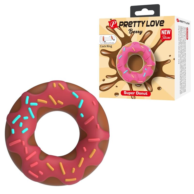 PRETTY LOVE - ANILLO PARA PENE SUPER DONUT ROSA